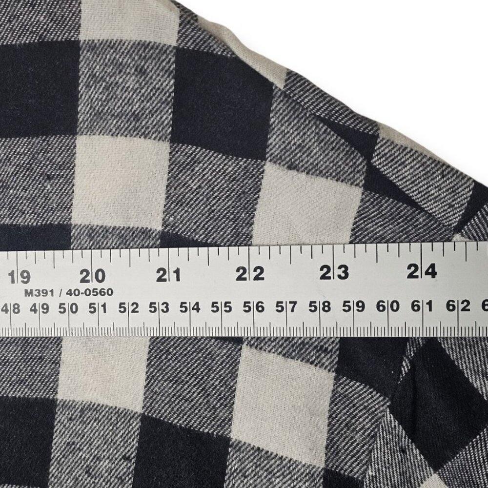 Hyfve Black & White Buffalo Plaid Button-Up Shirt S Oversized Long Sleeves - Picture 5 of 7